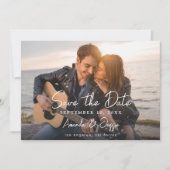 Foto - Horizontale Handschrift Save the Date 3 Einladung (Vorderseite)