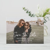 Foto - Horizontale Handschrift Save the Date V2 Einladung (Stehend Vorderseite)