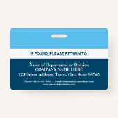 Foto Hospital Medical Company jede Farbvorlage Ausweis (Rückseite)