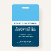 Foto Hospital Medical Company jede Farbvorlage Ausweis (Rückseite)