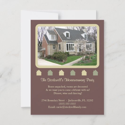 Foto Housewärming Einladung - braun (Vorderseite)