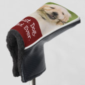 Foto Hund Personalisiert Bester Hund Vater je rot  Golf Headcover (3/4 Vorderseite)