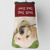 Foto Hund Personalisiert Bester Hund Vater je rot  Golf Headcover (Rotieren 90)