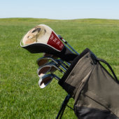 Foto Hund Personalisiert Bester Hund Vater je rot  Golf Headcover (In SItu)