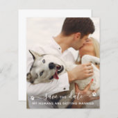 Foto-Hund zum Hochzeitssehen speichern den QR-Code (Vorne/Hinten)