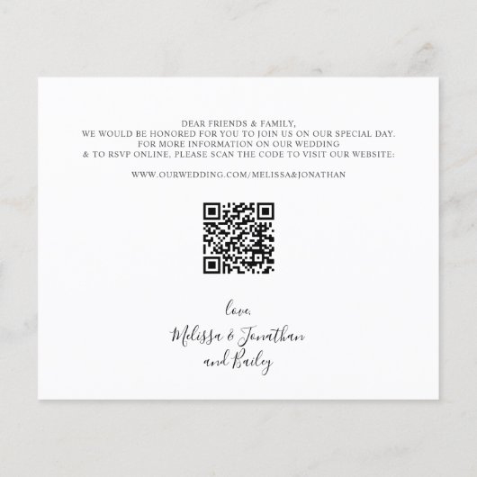 Foto-Hund zum Hochzeitssehen speichern den QR-Code (Rückseite)