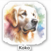 Foto-Hunde Aufkleber (Vorderseite)