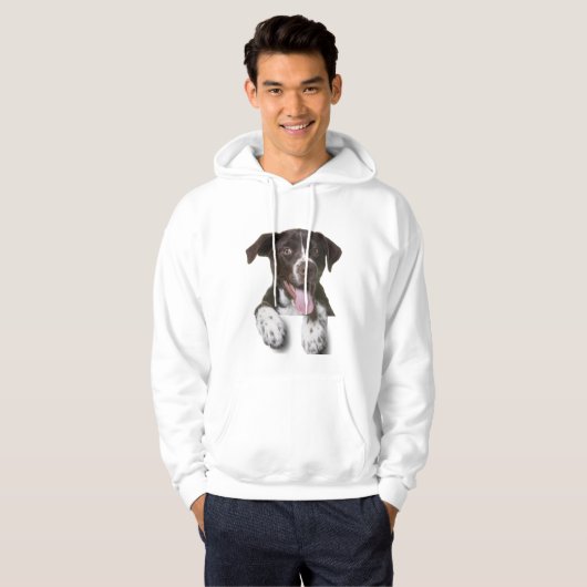 Foto-Hunde-Hundemännchen Hoodie (Vorne ganz)
