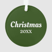 Foto Hunde Rote Rose Weihnachtsfeier Ornament (Rückseite)