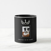 Foto-Hundehund-Haustier schwarz Tasse (Zentrum)