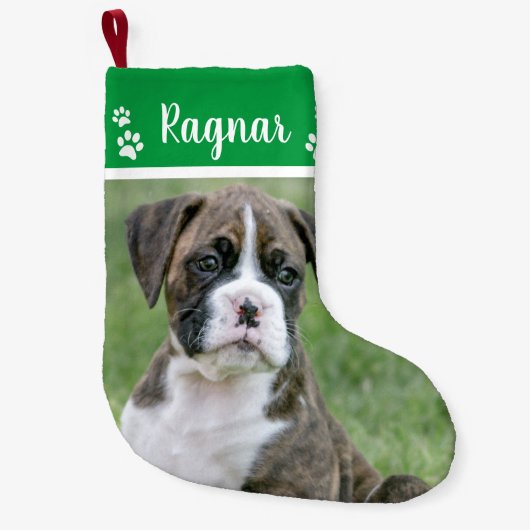 Foto-HundeweihnachtsStrümpfe - personalisierter Kleiner Weihnachtsstrumpf (Vorderseite)