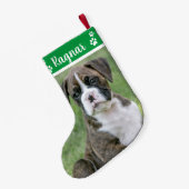 Foto-HundeweihnachtsStrümpfe - personalisierter Kleiner Weihnachtsstrumpf (Rückseite (Hängend))