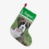 Foto-HundeweihnachtsStrümpfe - personalisierter Kleiner Weihnachtsstrumpf (Vorderansicht (hängend))