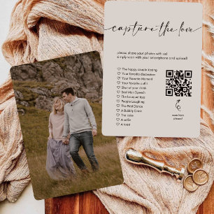 Foto Hunt I Spy Wedding Game Capture the Liebe QR Einladung