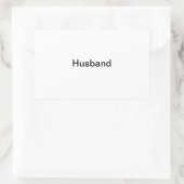 Foto "Husband" Rechteckiger Aufkleber (Tasche)