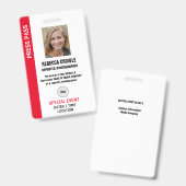 FOTO I.D. Abzeichen Ausweis (Front & Back)