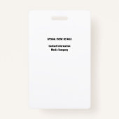 FOTO I.D. Abzeichen Ausweis (Rückseite)