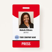 Foto I.D. Abzeichen für besondere Veranstaltungen Ausweis (Vorderseite)