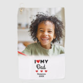 Foto I Liebe Eigener Vater Golfername Golfhandtuch (Vorderseite)