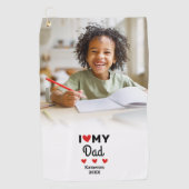 Foto I Liebe Eigener Vater Golfername Golfhandtuch (Vorderseite)