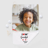 Foto I Liebe Mein Großvater Golfer Name Custom Golfhandtuch (Insitu)