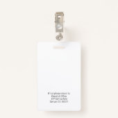 Foto-ID-Abzeichen Ausweis (Rückseite mit Klammer)