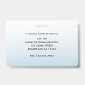 Foto-ID-Abzeichen des Krankenhauses/des Arztes mit Ausweis (Rückseite)