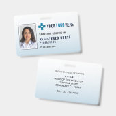 Foto-ID-Abzeichen des Krankenhauses/des Arztes mit Ausweis (Vorder- & Rückseite)