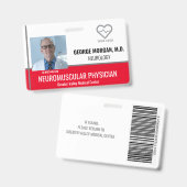 Foto-ID-Abzeichen des Krankenhauses mit Barcode Ausweis (Vorder- & Rückseite)