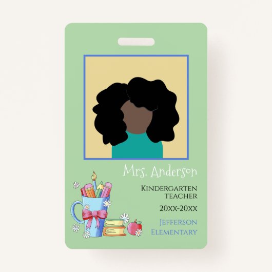 Foto-ID-Abzeichen für Aquarellkunstlehrer Ausweis (Vorderseite)