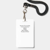 Foto-ID-Abzeichen für benutzerdefinierte Elementar Ausweis (Rückseite mit Lanyard)