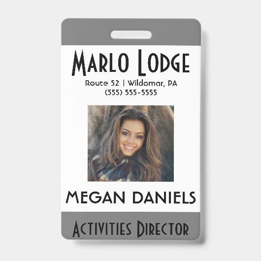 Foto-ID-Abzeichen für benutzerdefinierte Mitarbeit Ausweis (Front)