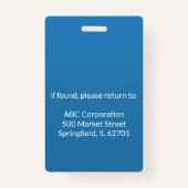 Foto-ID-Abzeichen für benutzerdefinierte vertikale Ausweis (Rückseite)