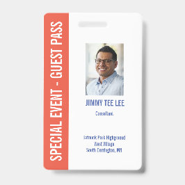 Foto-ID-Abzeichen für besondere Veranstaltungen Ausweis