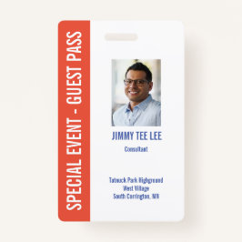 Foto-ID-Abzeichen für besondere Veranstaltungen Ausweis