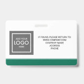 Foto-ID-Abzeichen für Firmenmitarbeiter Ausweis (Rückseite)