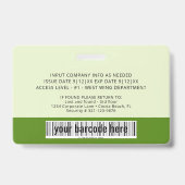 Foto-ID-Abzeichen für grüne benutzerdefinierte Mit Ausweis (Rückseite)