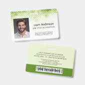 Foto-ID-Abzeichen für grüne benutzerdefinierte Mit Ausweis (Vorder- & Rückseite)