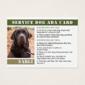 Foto-ID-Abzeichen für Hunde im Militärdienst (Vorderseite)