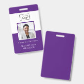 Foto-ID-Abzeichen für Ihre Logomitarbeiter Ausweis (Vorder- & Rückseite)