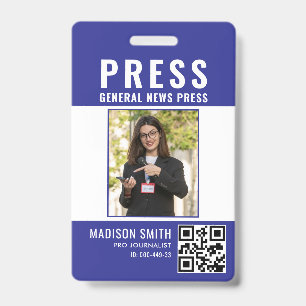Foto-ID-Abzeichen für Journalisten Ausweis