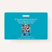 Foto-ID-Abzeichen für Krankenhausärzte Ausweis (Rückseite)