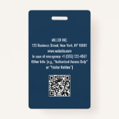 Foto-ID-Abzeichen für kundenspezifische Mitarbeite Ausweis (Rückseite)