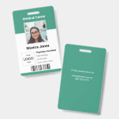 Foto-ID-Abzeichen für medizinisches Personal Ausweis (Vorder- & Rückseite)