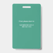 Foto-ID-Abzeichen für medizinisches Personal Ausweis (Rückseite)