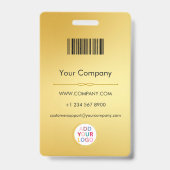 Foto-ID-Abzeichen für Mitarbeiter, Firmenlogo QR h Ausweis (Rückseite)