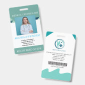 Foto-ID-Abzeichen für Mitarbeiter im Krankenhaus Ausweis (Vorder- & Rückseite)