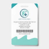 Foto-ID-Abzeichen für Mitarbeiter im Krankenhaus Ausweis (Rückseite)