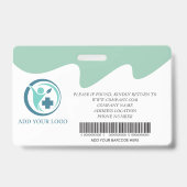 Foto-ID-Abzeichen für Mitarbeiter im Krankenhaus Ausweis (Rückseite)