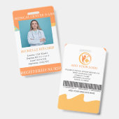 Foto-ID-Abzeichen für Mitarbeiter im Krankenhaus  Ausweis (Front & Back)